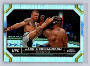 2024 Topps Chrome UFC #83 Jack Hermansson -Prizm Refractor-Middleweight - Picture 1 of 2