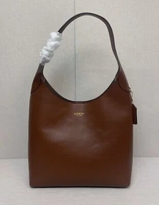 COACH Brooklyn Shoulder Bag 28 CU068 Maple Half Moon Bag New - Picture 1 of 9