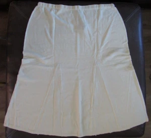 storybook knits off-white ramie cotton A-line long pull-onskirt size 3X NWT - Picture 1 of 10