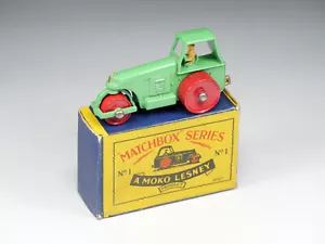 MATCHBOX MOKO - 1 - Aveling Barford Road Roller - 2nd Version - En boite - Imagen 1 de 10