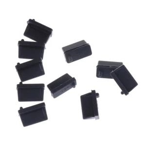 10X Black Rubber A Type Female USB Anti Dust Protector Plugs Stopper Cover_Z0 - Afbeelding 1 van 6