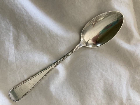 Antique Sterling DOMINICK & HAFF OLD ENGLISH ENGRAVED V46 1880 Teaspoon No Mono Cover