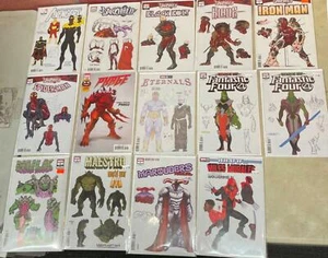 MARVEL DESIGN VARIANT BUNDLE- 14 CONCEPT ART VARIANT COMIC BOOKS- MARVEL COMICS - Picture 1 of 12