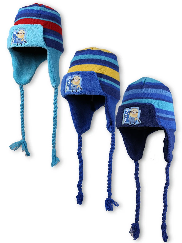 MINIONS cappello invernale paraorecchie CATTIVISSIMO ME bimbo tg 54 da 2-6 anni - Immagine 1 di 1