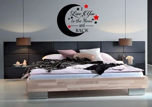 I love you to the moon and back cotizaciones pegatinas de pared arte cama habitación pegatinas de pared  - Imagen 1 de 7