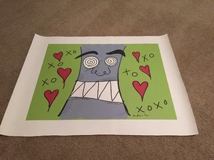 Limited Edition Signed 18x24 Canvas Enzymez Obey Love Struck Harring Faile - Picture 1 of 6