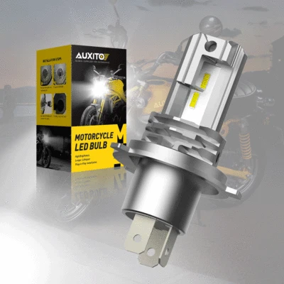 Bombilla delantera LED de haz alto/bajo para motocicleta H4 6500K faros súper brillantes Foto 1 de 4