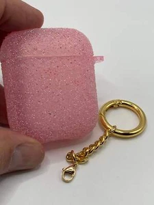 Elegant Pink Sparkle AirPods Case Cover for Gen 1 & 2 - soft gel - Picture 1 of 5