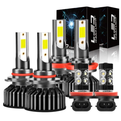 6Pack For 2015-2018 Subaru Outback Led Headlight High Low Beam+Fog Light Bulbs - Image 1 of 4