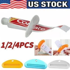 Plastic Tube Squeezer Toothpaste Dispenser Holder Rolling Bathroom Extract - Picture 1 of 7