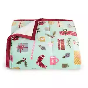 Cuddl Duds Premium Sherpa Cozy Soft Throw NWT Holiday Icon 50"x60" Soft Cozy - Picture 1 of 1