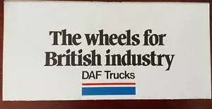 Daf Trucks model Range sales foldout type brochure 1980/81 - Picture 1 of 2