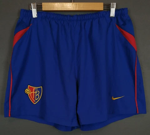 MENS NIKE FC BASEL 1893 2002/2004 SHORTS PANTALONES FOOTBALL SOCCER SIZE L LARGE Cover