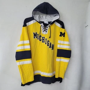 Michigan Wolverines Sudadera con Capucha Para Hombres 2XL Amarillo Azul NCAA Hockey Pullover Campeón - Imagen 1 de 11