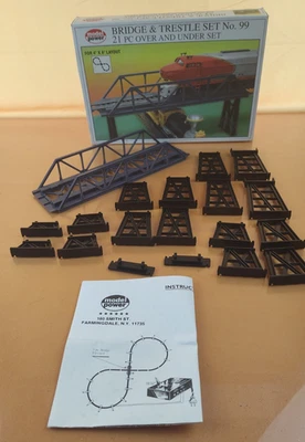 Model Power HO Bridge and Trestle Set No. 99 - 21pc Over and Under - Boxed - Image 1 of 4