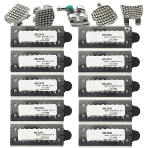 Brackets de ortodoncia dental Roth .018 ortodoncia brackets metal mini-doble gancho 345 - Imagen 1 de 45