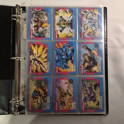 Impel Marvel X-MEN 1992 SERIE 1 juego base completo completo 100 cartas Jim Lee Binder Foto 1 de 4