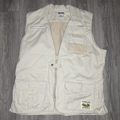 Colete Masculino Walt Disney World Kilimanjaro Safaris Grande Bege Utilitário Aventura - Imagem 1 de 4