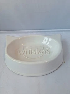 Whiskas Cat Feeding Ceramic Dish Water Whisker’s White Cat Bowl Limited Edition - Picture 1 of 8