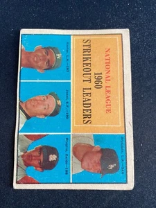 1961 Topps #49 N.L. STRIKEOUT LEADER! SANDY KOUFAX! (KNITTERT) $1 VERSAND! - Bild 1 von 2