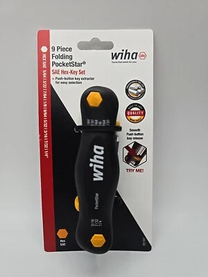 WIHA 35197 9 PIECE FOLDING POCKETSTAR SAE HEX KEY SET  - Image 1 of 4