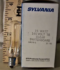 Sylvania 18078 Light Bulb Lamp 15T6 145V Box Of 10 Candelabra Screw Base NEW . - Picture 1 of 5