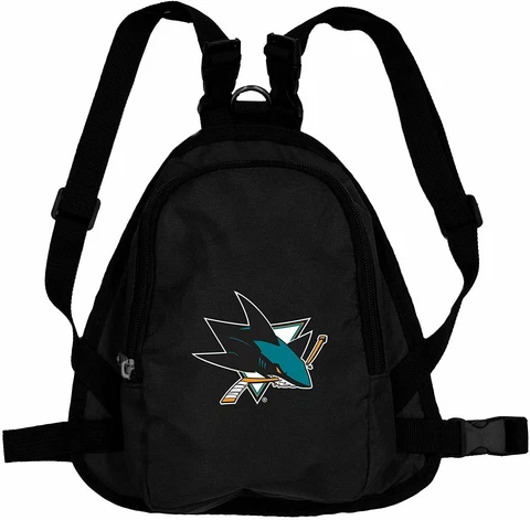 NEW! SAN JOSE SHARKS DOG CAT MINI BACKPACK HARNESS w/LEASH CHOOSE SIZE Cover