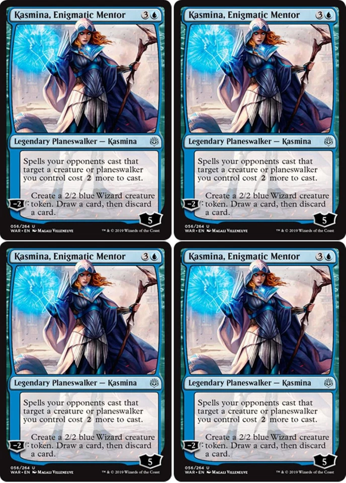 MTG - 4x KASMINA, ENIGMATIC MENTOR - War of the Spark (U) - Image 1 of 1