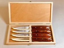 CUTTHRU Set of 4 Jumbo Steak Knives Presented in a Luxurious Wooden Case