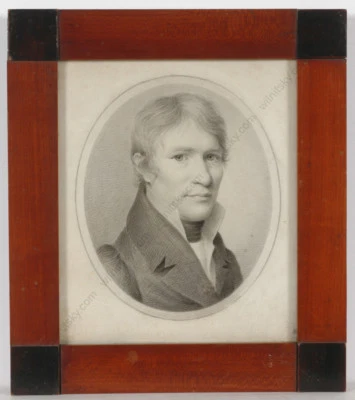 Charles Horno "Retrato de Karl Bischof", dibujo, años 1840 Foto 1 de 4