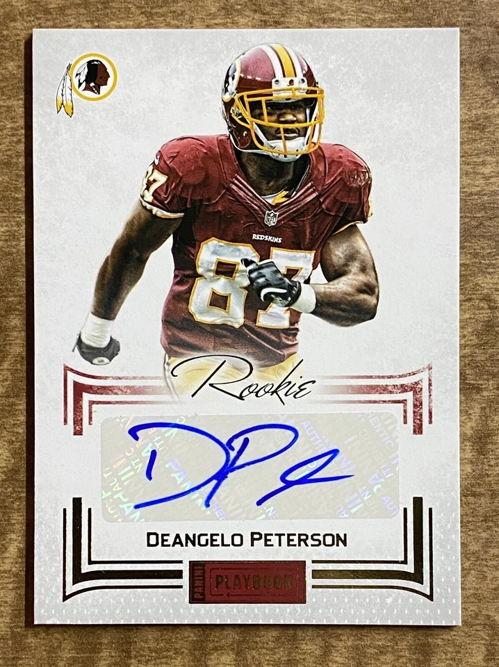 Deangelo Peterson 2013 Panini Playbook Rookie Autograph 13/49 - Redskins - Image 1 of 1
