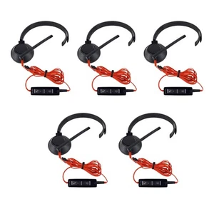 Plantronics Poly C5210T Mono Headset W/C5210 USB-C Adapter Lot of 5 E6128 - Picture 1 of 6