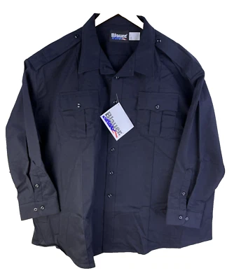 Nueva Camisa Azul Para Hombres Streetgear Manga Larga 8703X Azul Marino Oscuro 4XL Foto 1 de 4