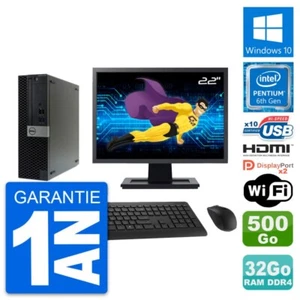 PC DELL 5050 SFF Bildschirm 22 " G4400 RAM 32Go Festplatte 500Go HDMI Windows 10 - Bild 1 von 8