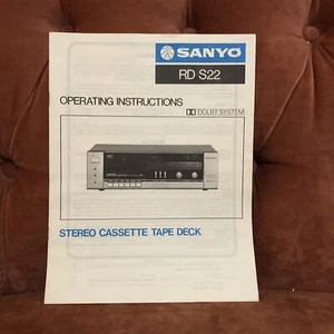Sanyo RD S22 Kassettendeck Bedienungsanleitung Original Handbuch - Bild 1 von 3