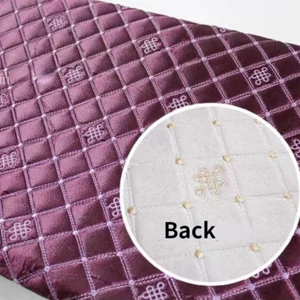 Thick Satin Fabric Sponge Quilted Embroid DIY Car Upholstery Sofa Material 1m - Picture 1 of 15