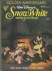GOLDEN ANNIVERSARY SNOW WHITE & THE SEVEN DWARFS WITH POSTER MAGAZINE FALL 1987 - Imagen 1 de 1