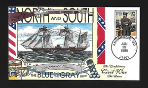 US Collins FDC Hand Painted 1995 - Civil War - Raphael Semmes - Picture 1 of 1