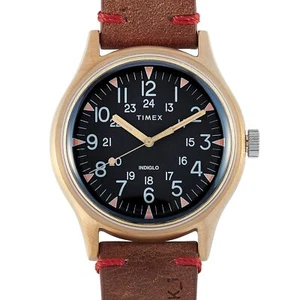 Timex MK1 40 mm 24 Hour Leather Strap Military Watch TW2R96700 - Picture 1 of 4