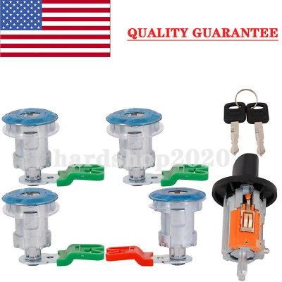 Ignition & Door Lock Cylinder Kit w/Keys For 1997-2007 Ford F150 F250 F350 F450 - Image 1 of 4