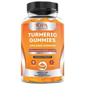 OPA Turmeric Curcumin Ginger Gummies, Pain Relief & Joint Support Gummy - 60 Ct - Picture 1 of 5