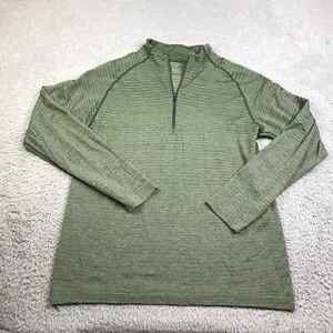 Pullover Lululemon Metal Vent Tech 1/2 Cremallera 2.0 Para Hombres XL Verde Rayas Rendimiento - Imagen 1 de 13
