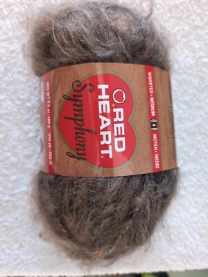 Red Heart Symphony Yarn Color Earth Brown.  Fluffy. 310 Yards. 3.5 oz - Image 1 of 4