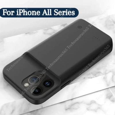 Funda Cargador Batería Para iPhone 11 12 13 14 15 Pro Max XR XS 7 8 Plus Banco de Alimentación Foto 1 de 4