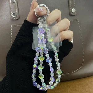 Luxus Crystal Flash Perle Telefonkette Lanyard Outdoor Anti--verloren - Zdjęcie 1 z 16
