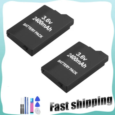 2PCS Rechargeable Replace Battery 2400mAh 3.6V For Sony PSP Slim 2000 2001 3000 - image 1 of 4
