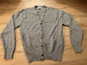 VINTAGE 1960'S SPORTSWEAR REVERE CARDIGAN SWEATER GRAY SIZE M MR.ROGERS INSPIRED - Picture 1 of 6