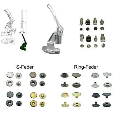 ISTATOOLS® Knopfpresse, Druckknöpfe, Messing, nickel-frei, Druckknopf Werkzeug, Zange