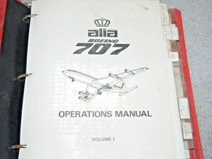 Royal Jordanian Airline ALIA Flight Ops Policy & Procedure Manual Boeing 707 - Picture 1 of 11