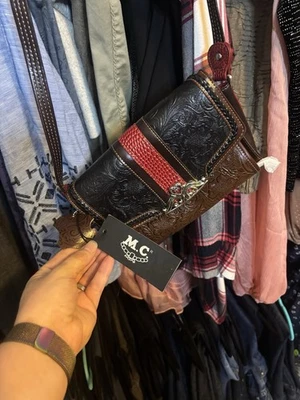 Bolso Bandolera Vintage MC Marc Chantal Nuevo con Etiquetas Estilo Occidental Repujado Foto 1 de 4